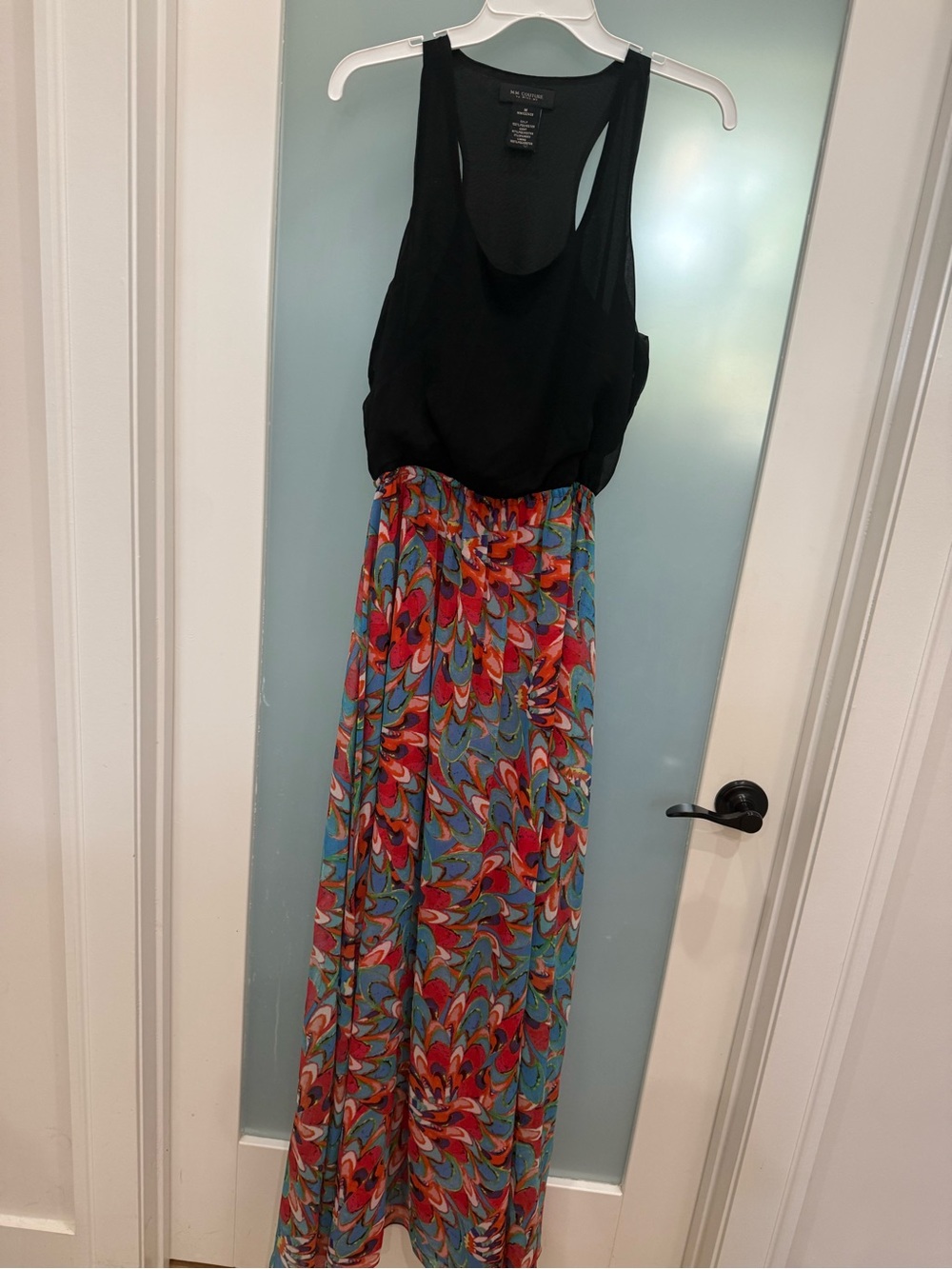 MM Couture by Miss Me Black & Multicolor Floral Maxi Skirt Dress